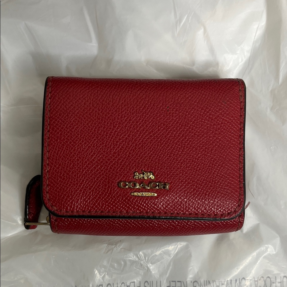 Coach Cherry Red Leather Wallet